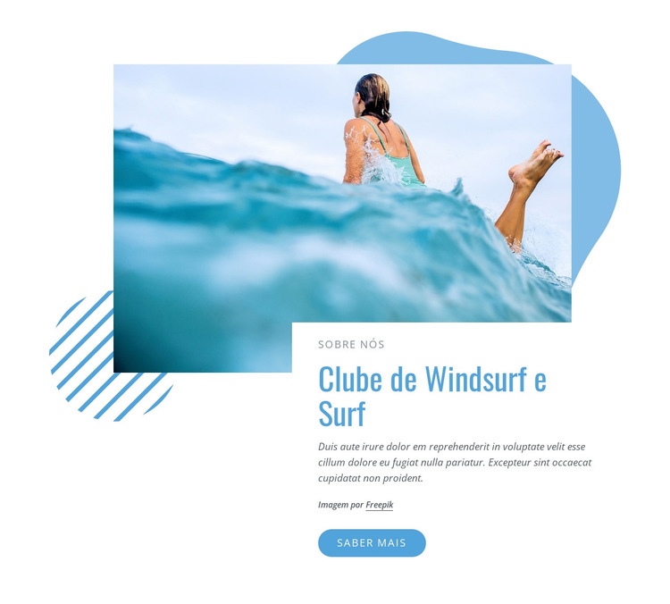 Clube de windsurf e surf Modelos de construtor de sites