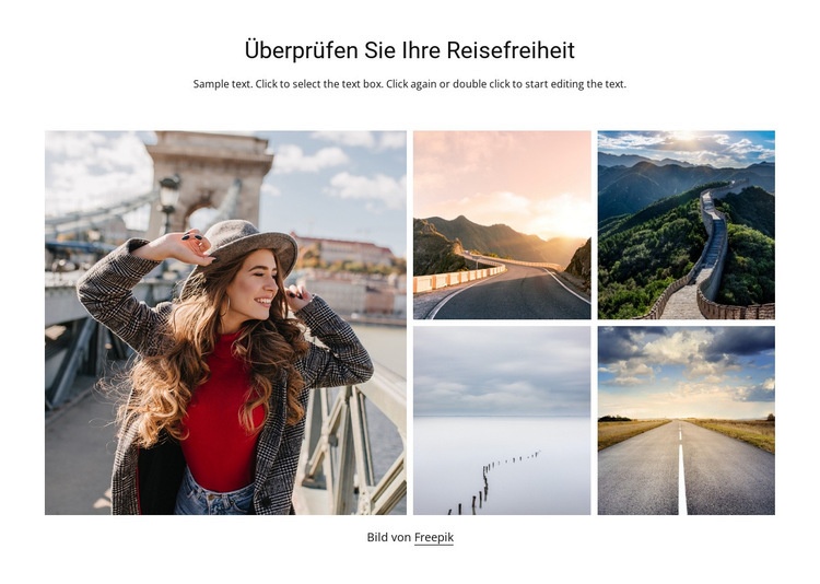 Reisefreiheit Website design