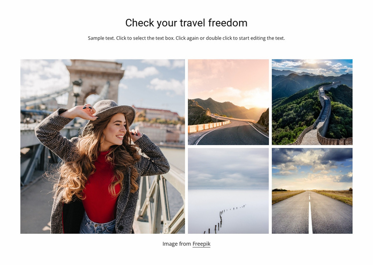 Travel freedom Website Design