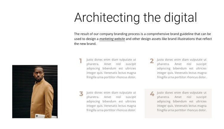 How an architect works Homepage Design