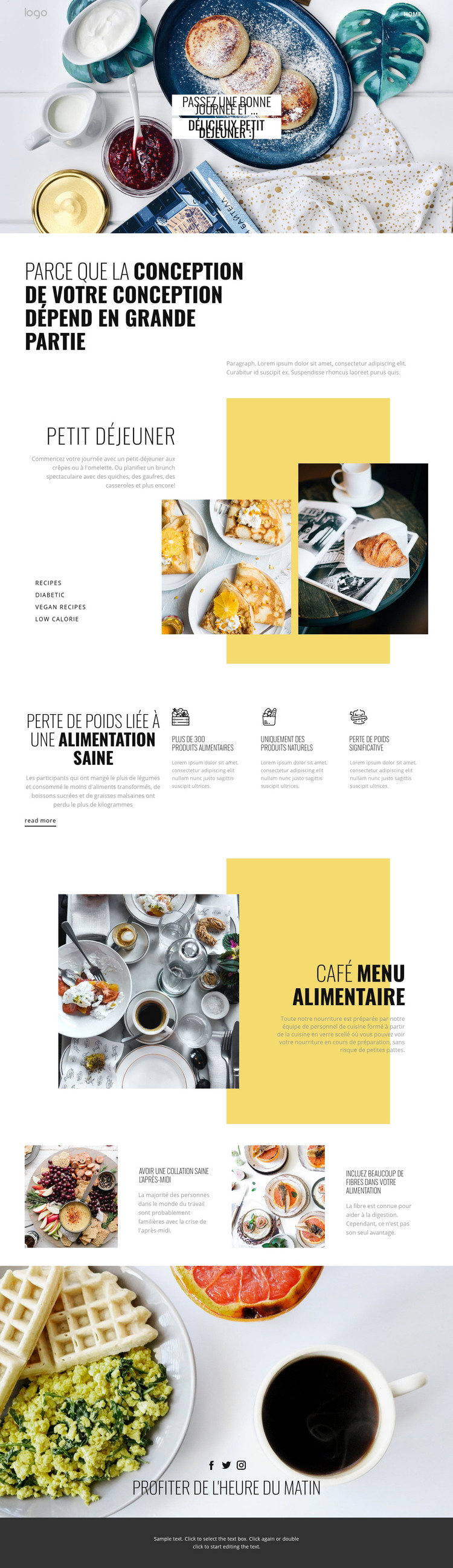 Manière saine de manger Modèle HTML