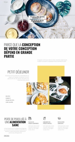 Manière Saine De Manger : Modèle D'Une Page Pour N'Importe Quel Appareil