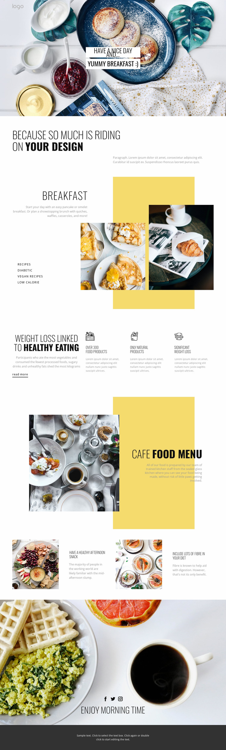 Healthy way of eating food Html Website Builder