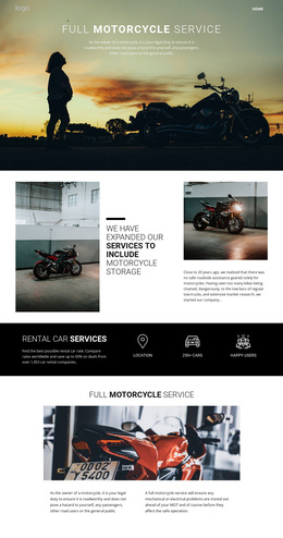Caring For Cycles And Cars Racing Website Template