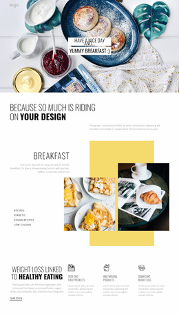 Healthy Way Of Eating Food - Free Website Design