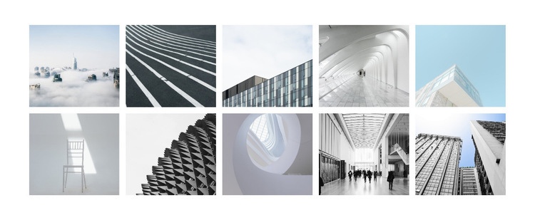 Galleria di immagini di architettura Mockup del sito web