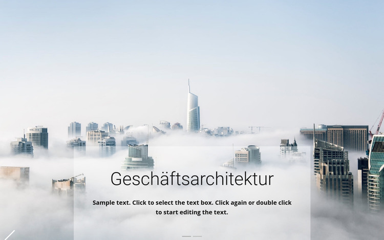 Geschäft über den Wolken HTML-Vorlage