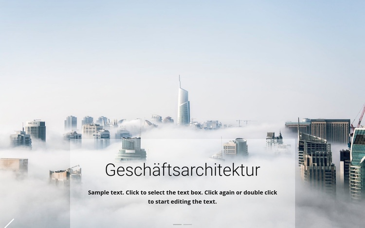 Geschäft über den Wolken Website-Modell