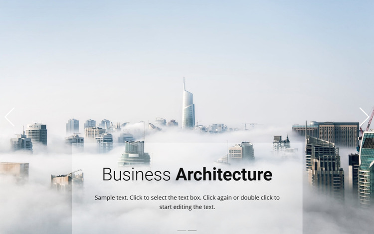Business above the clouds Homepage Design