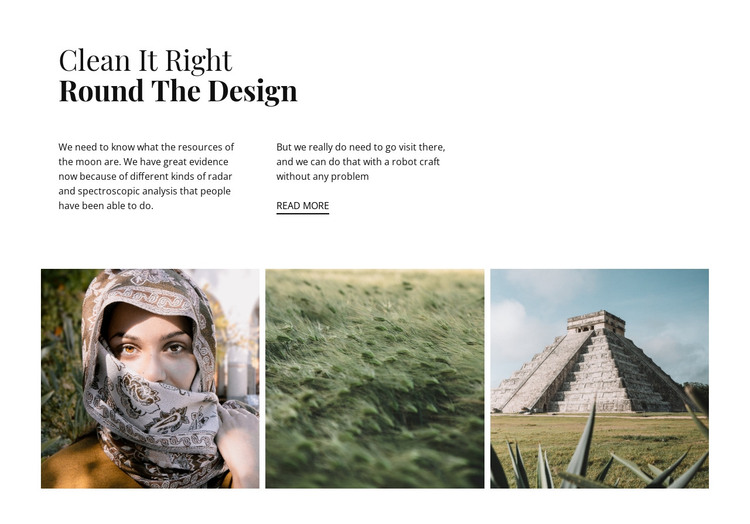 Clean design style HTML Template