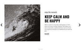 Keep Calm And Conquer The Waves - Beautiful Static Site Generator