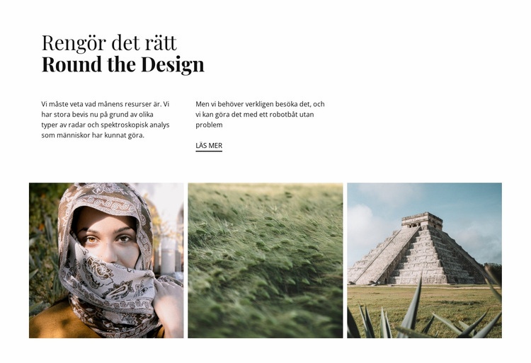 Ren designstil HTML-mall