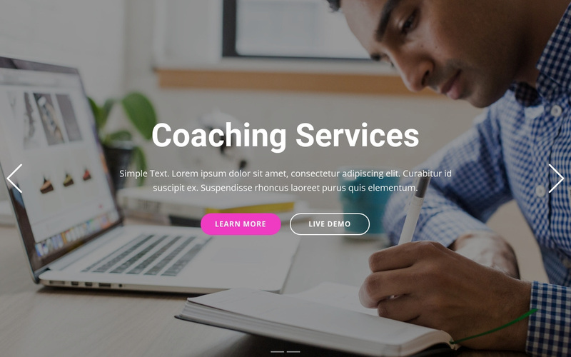 Coaching services Web Page Design