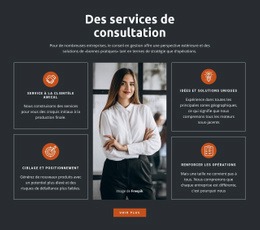 Solutions De Conseil - Modèle Professionnel D'Une Page