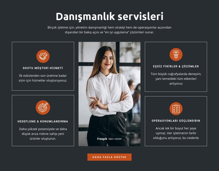 Danışmanlık Çözümleri Html Web Sitesi Oluşturucu