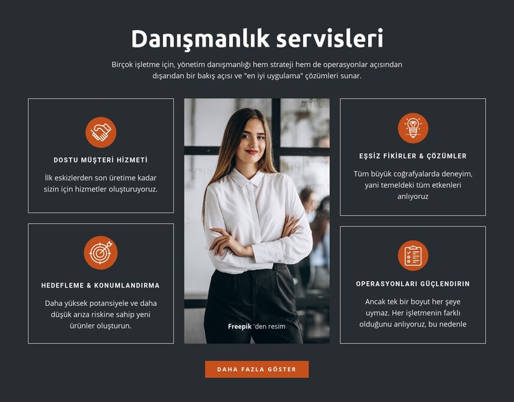 Danışmanlık Çözümleri Web Sitesi Mockup'ı