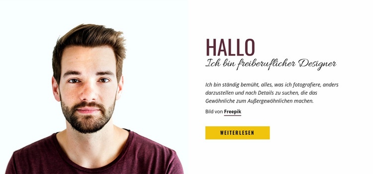 Professioneller Verkäufer von Stock-Fotografie HTML-Vorlage