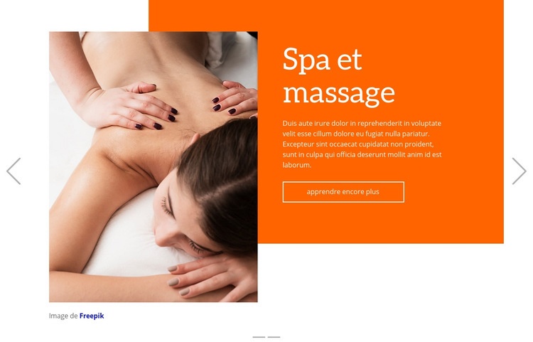 Massage thérapeutique Modèles de constructeur de sites Web
