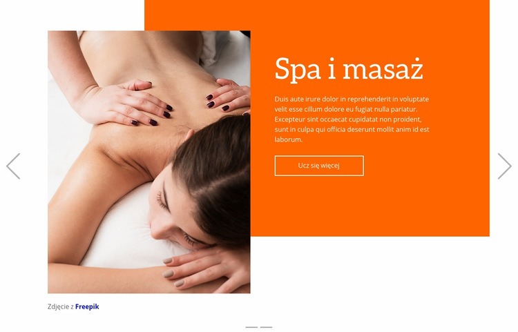 Terapia masażem Makieta strony internetowej