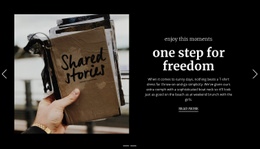 One step for freedom - Html Code Example by Nicepage