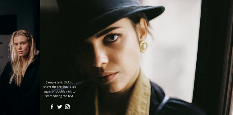 Piękna twarz mody Makieta strony internetowej
