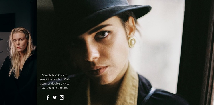 Güzel moda yüzü Web Sitesi Mockup'ı
