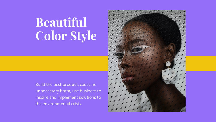 Beautiful color style Website Mockup