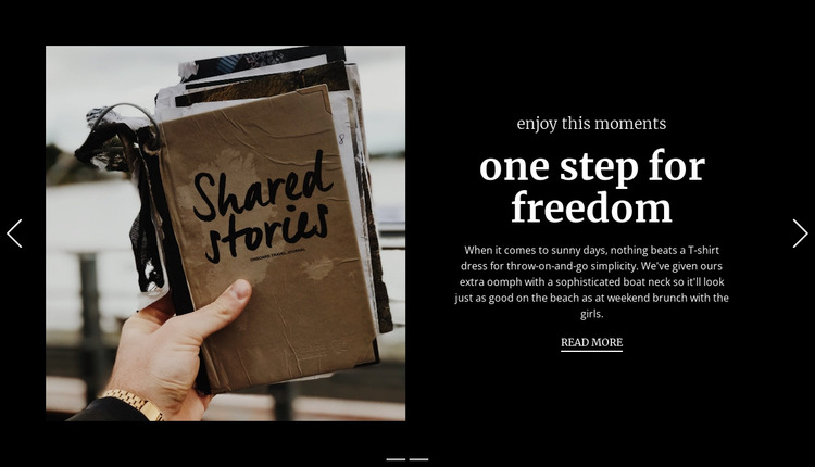 One step for freedom Website Mockup