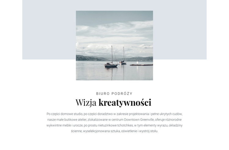 Przygody na oceanie Szablon witryny sieci Web