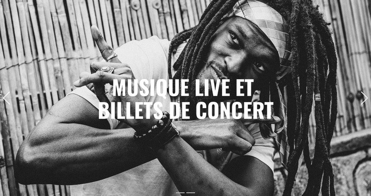 Musique live Maquette de site Web