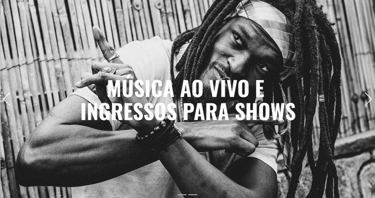 Música ao vivo Design do site