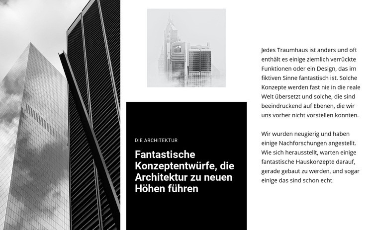Fantastische Konzeptarchitektur Website-Modell