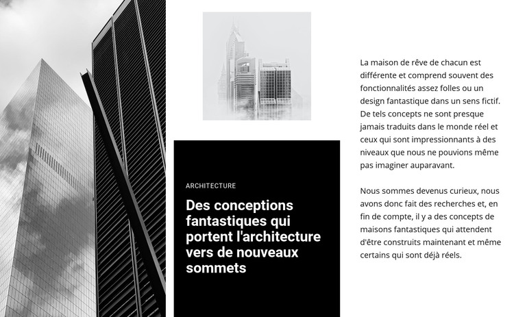 Architecture de concept fantastique Modèle HTML