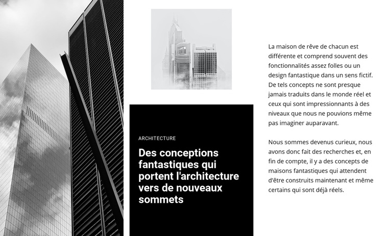 Architecture de concept fantastique Modèle de site Web