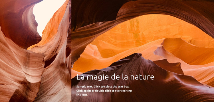La magie de la nature Modèle de site Web