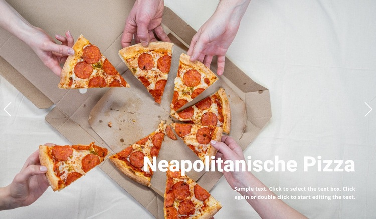 Traditionelle Pizza Website-Modell