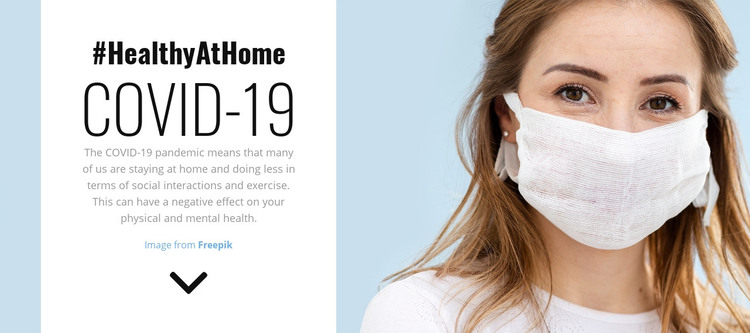 Healthy at Home Homepage Design