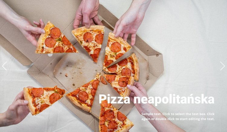 Tradycyjna pizza Szablon witryny sieci Web