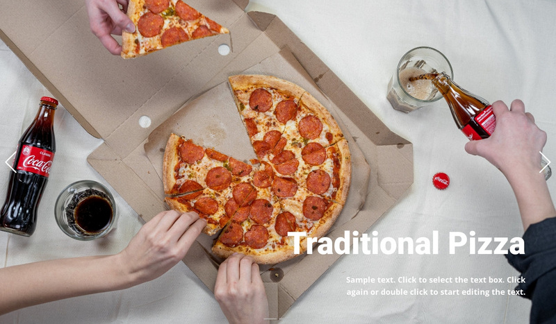 Traditional pizza Web Page Design