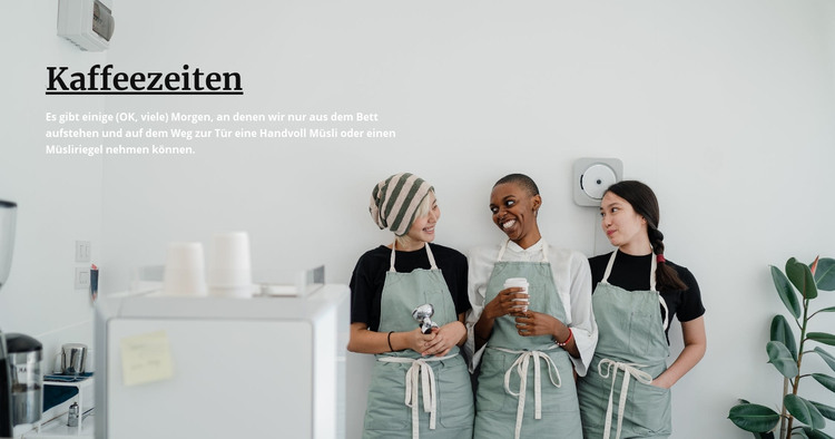 Kaffeezeiten HTML-Vorlage