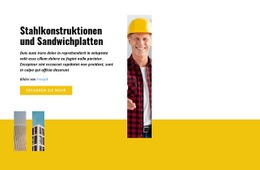 Stahlkonstruktionen Und Sandwichplatten - Gebrauchsfertige Landingpage