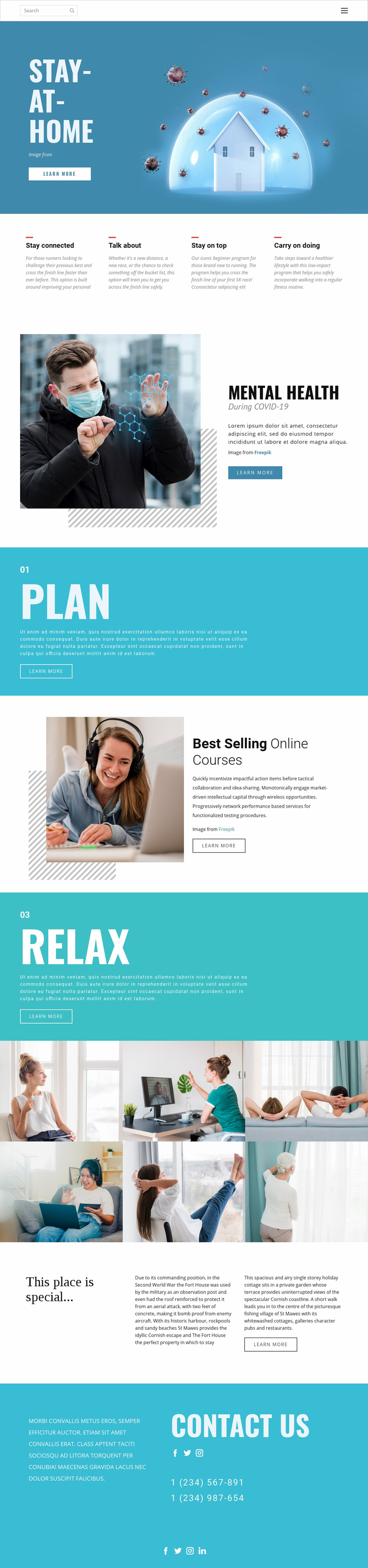 Stay-at-home medicine Squarespace Template Alternative