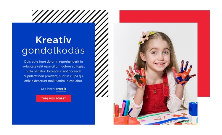 Kézműves gyerekeknek Weboldal tervezés