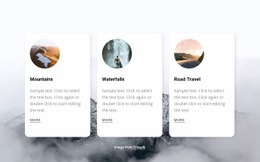 Bucket List Cestování - HTML Builder Online