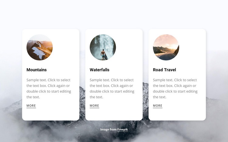 Bucket list cestování Html Website Builder