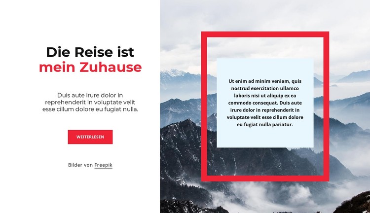 Die Reise ist nie zu Ende CSS-Vorlage