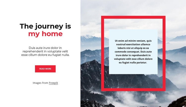 The journey is never ending Html Code Example