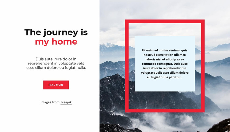 The journey is never ending Html Website Builder