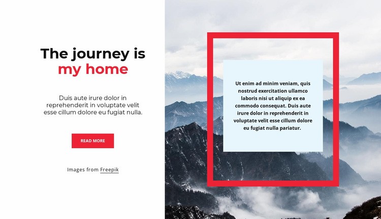 The journey is never ending Web Page Design