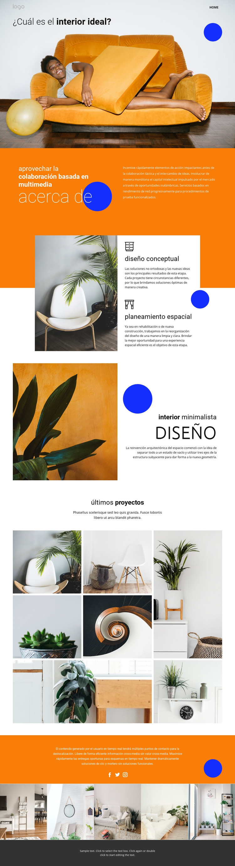 Interior basado en multimedia Plantilla HTML